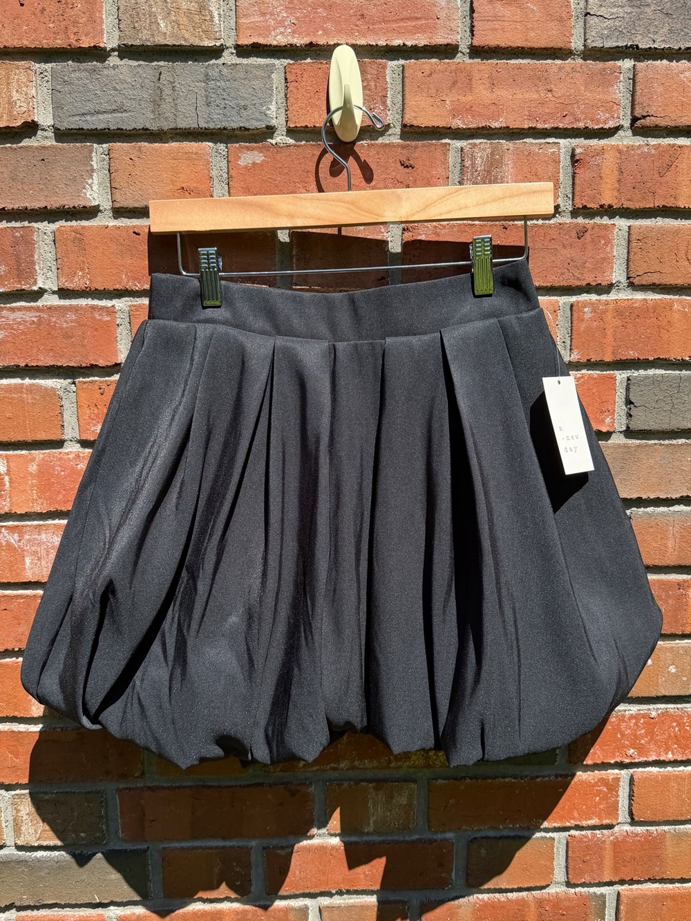 NWT A New Day Black Pleated Bubble Skirt Size S